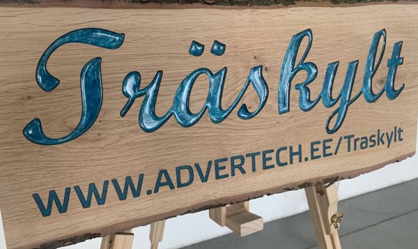 Maja nimeplaat, täidetud vaigukomponendiga