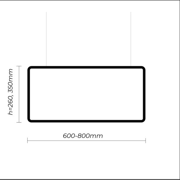 Ristkülikukujulise seeria riputatud märk